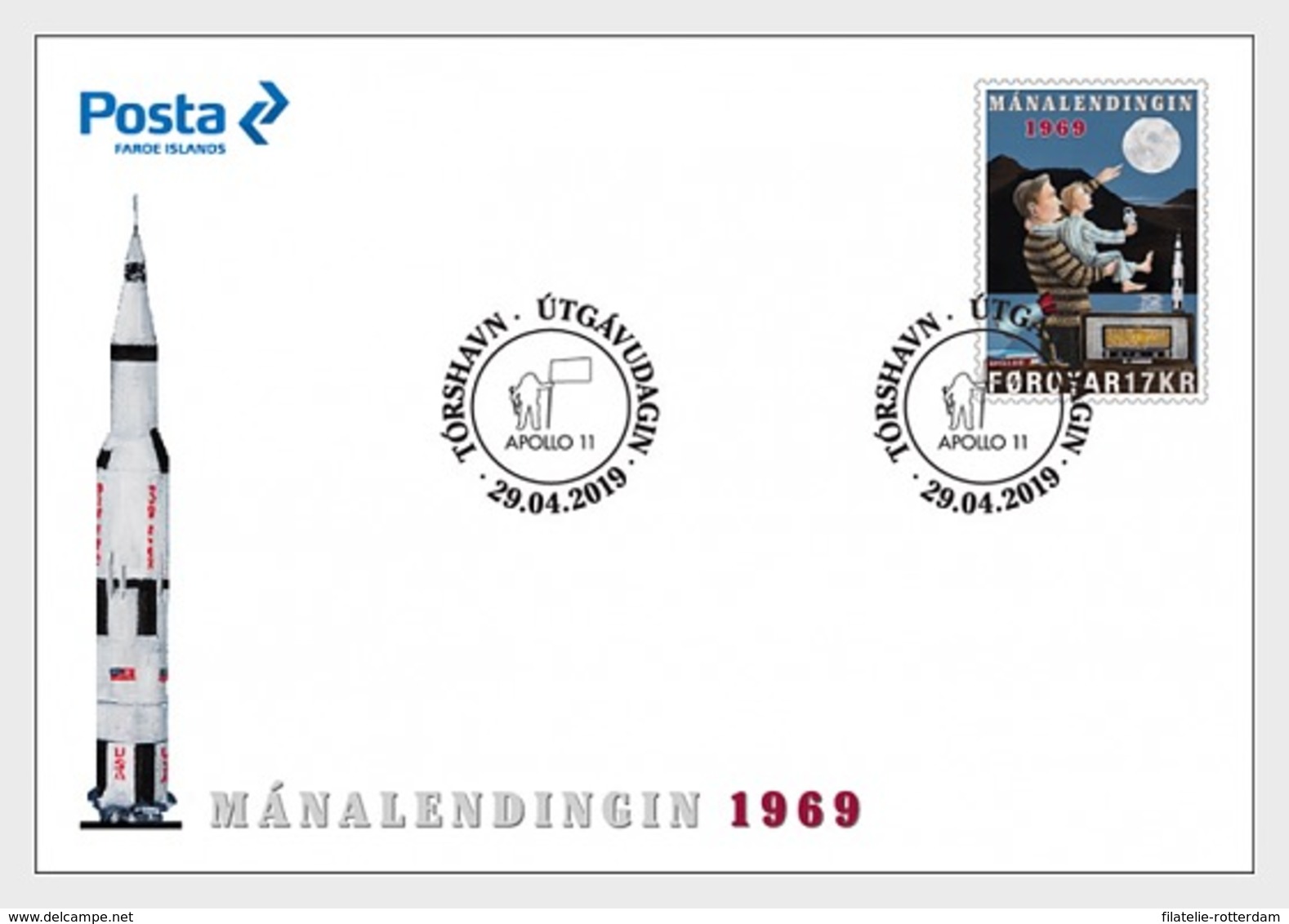 Faeroër / Faroes - Postfris / MNH - FDC Maanlanding 2019 - Faeroër