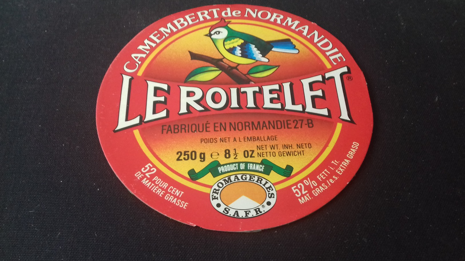Etiquette De Fromage  Le Roitelet - Fromage