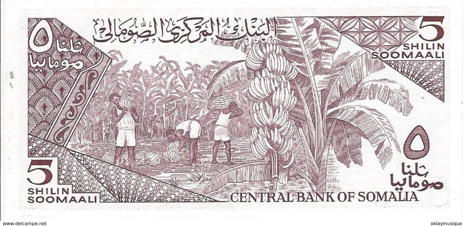 5 Shilin 1987 (recto) - Somalie