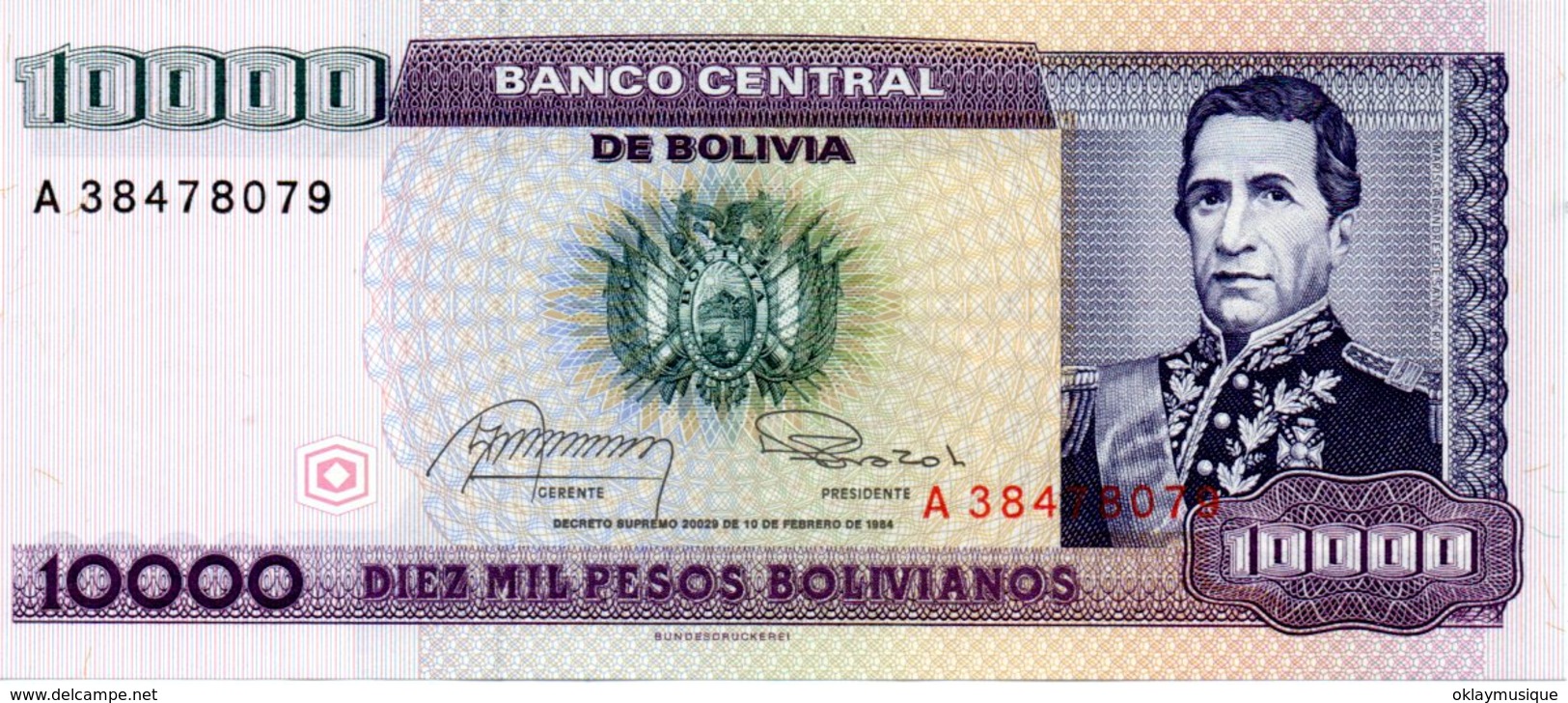 1984 10000 Pesos Bolivianos - Bolivië