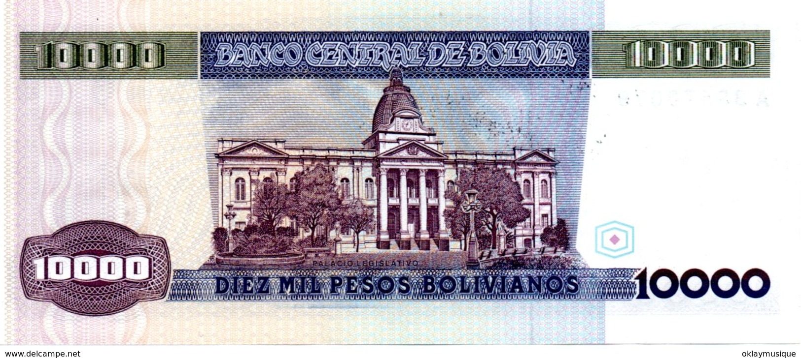 1984 10000 Pesos Bolivianos - Bolivie