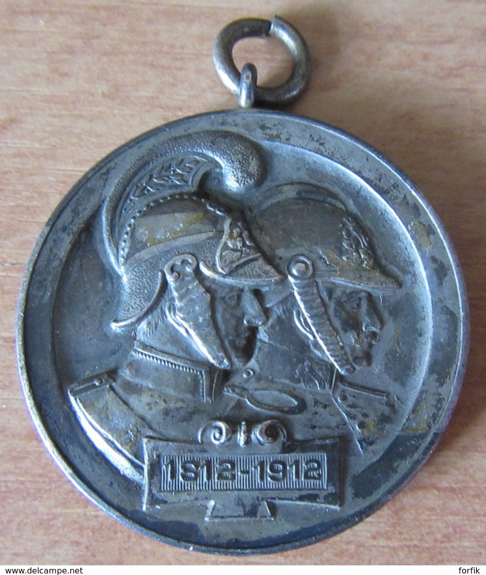 Médaille 100 Ans Pompiers / Jahrhundert-Feier Der Städt. Feuerwehr Metz 6, 7, Und 8 Juli 1912 - TBE - Allemagne