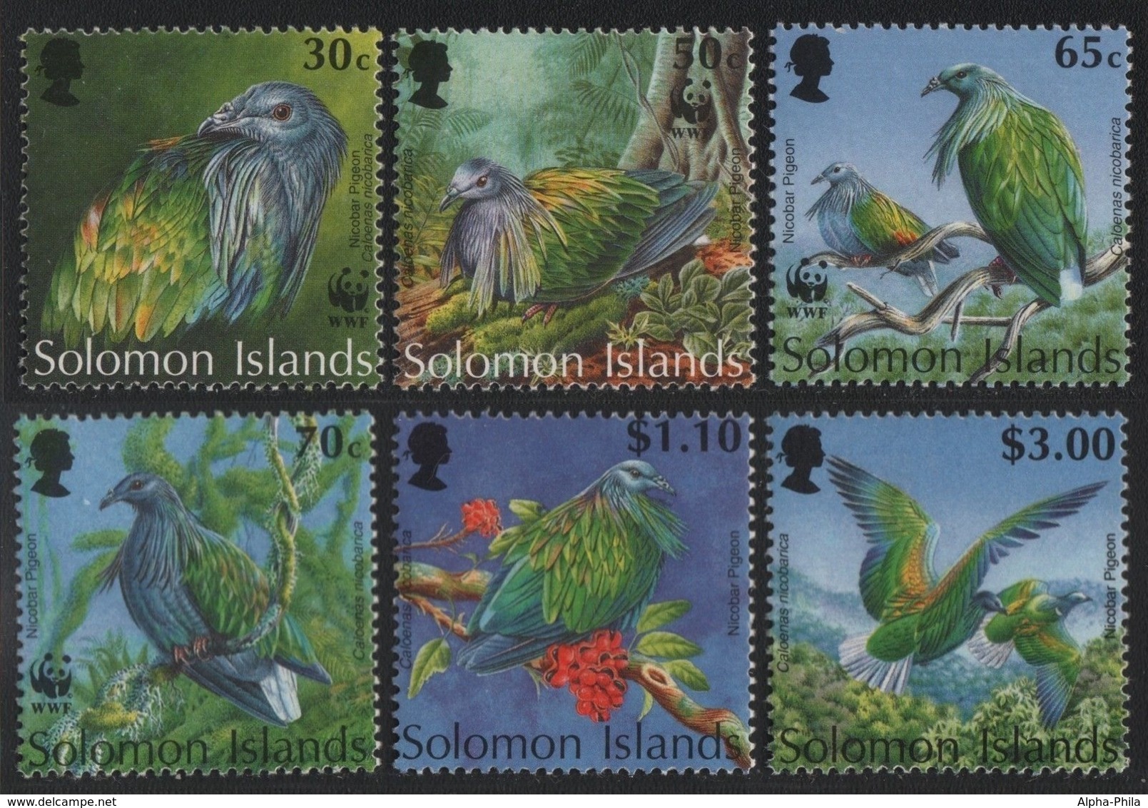 Salomoninseln 1993 - Mi-Nr. 835-840 ** - MNH - Vögel / Birds - Salomoninseln (Salomonen 1978-...)