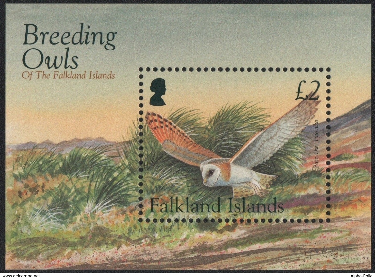 Falkland 2004 - Mi-Nr. Block 31 ** - MNH - Eulen / Owls - Falklandinseln