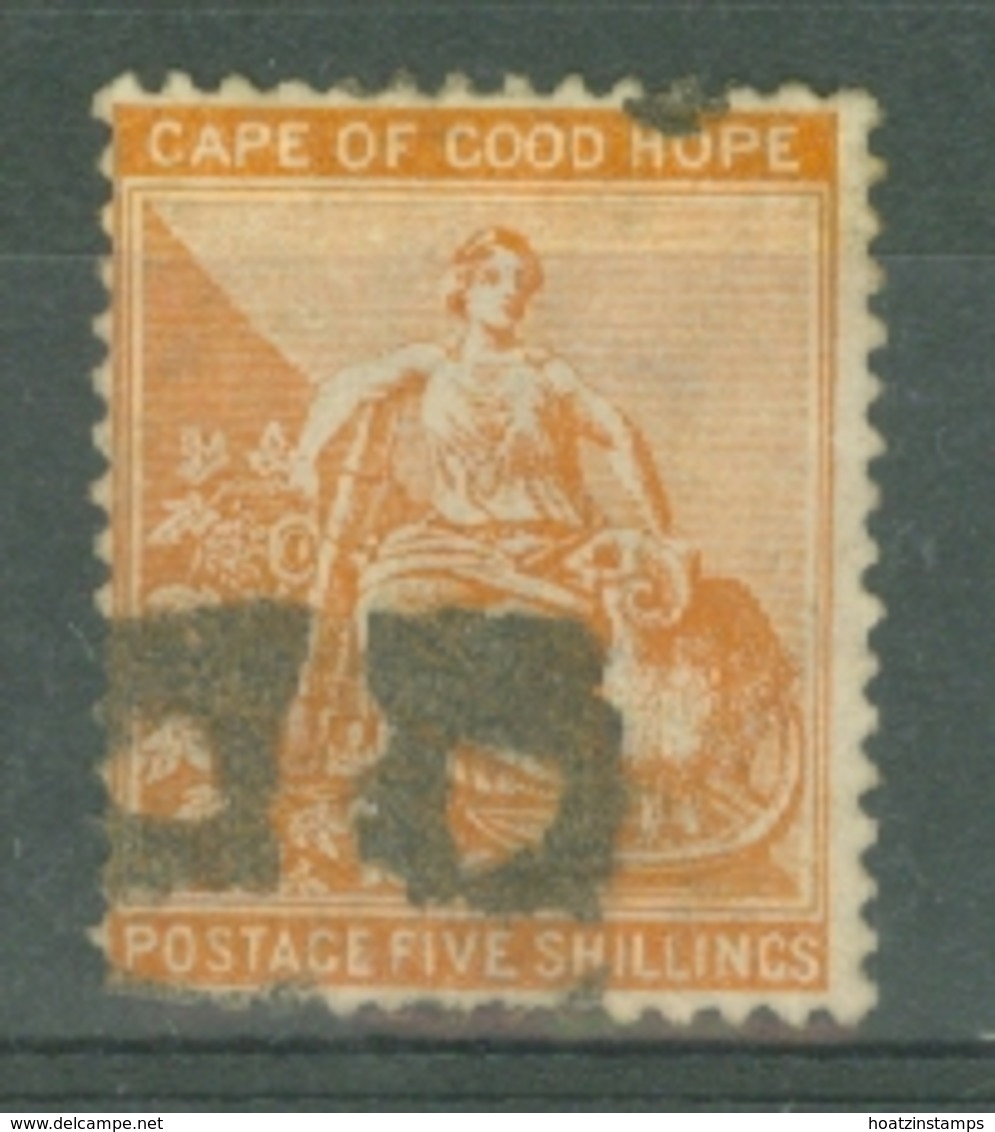 COGH: 1884/90   Hope    SG54   5/-  Orange   Used - Cape Of Good Hope (1853-1904)