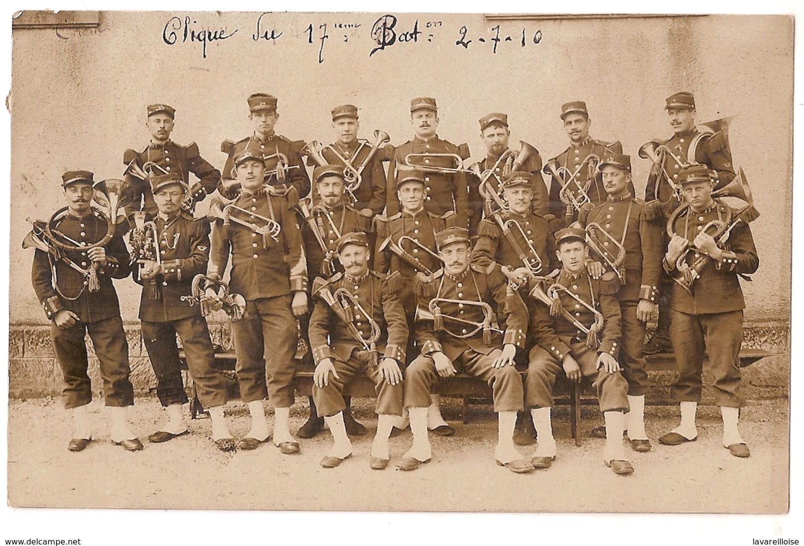 CPA 88 RAMBERVILLERS CARTE PHOTO FANFARE DU 17 EME  RARE BELLE CARTE !! - Rambervillers