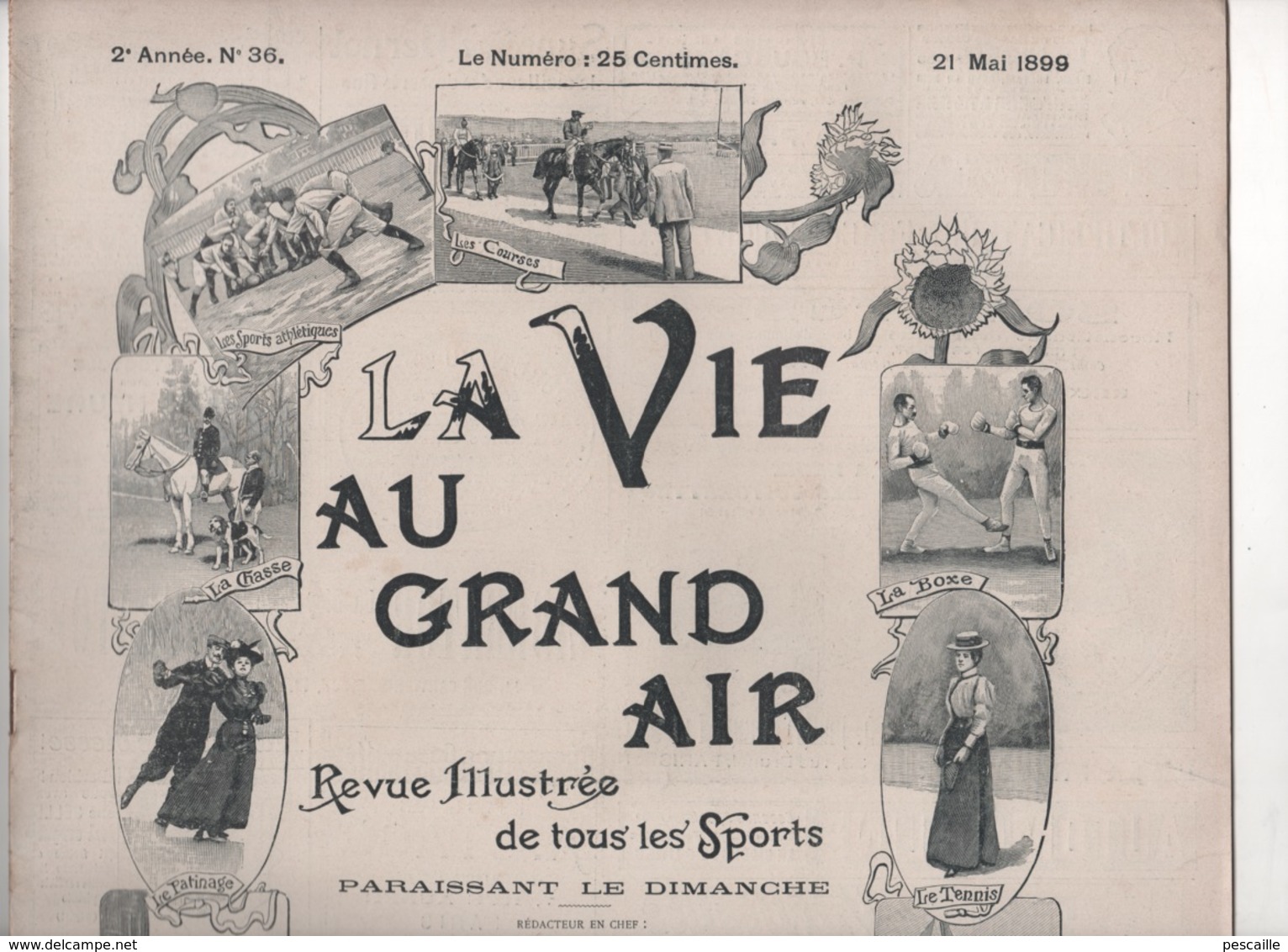 LA VIE AU GRAND AIR 21 05 1899  ALLEE DES ACACIAS BOIS DE BOULOGNE - EPEE - POLO COMPIEGNE - PAVILLON DE BELLEVUE MEUDON - Revues Anciennes - Avant 1900