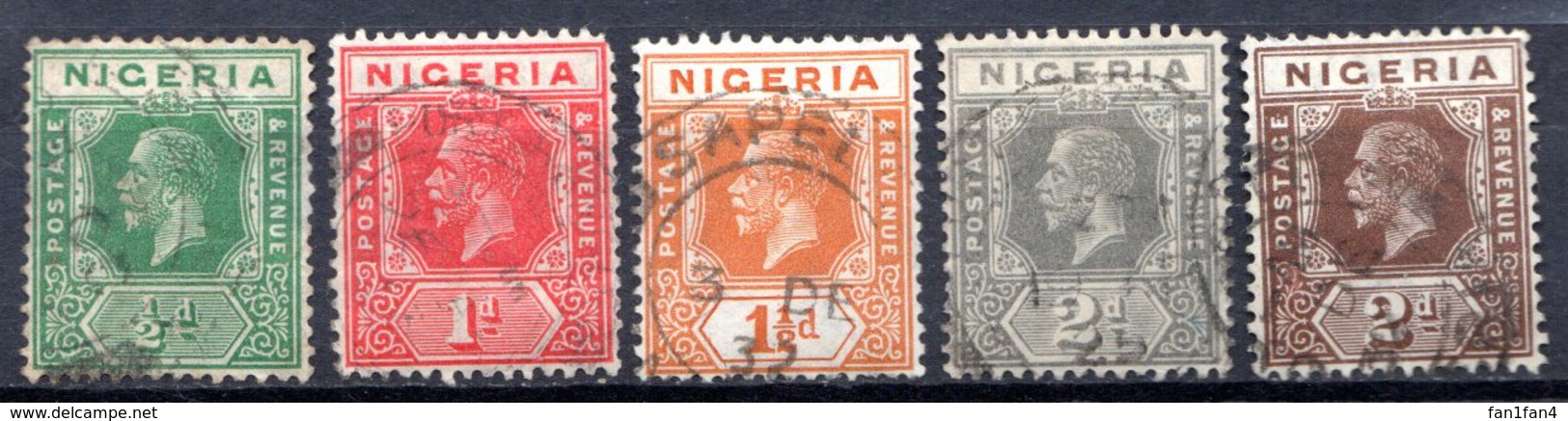 NIGERIA - (Colonie Britannique) - 1921-31 - N° 18 à 23 - (Lot De 5 Valeurs Différentes) - (George V) - Nigeria (...-1960)