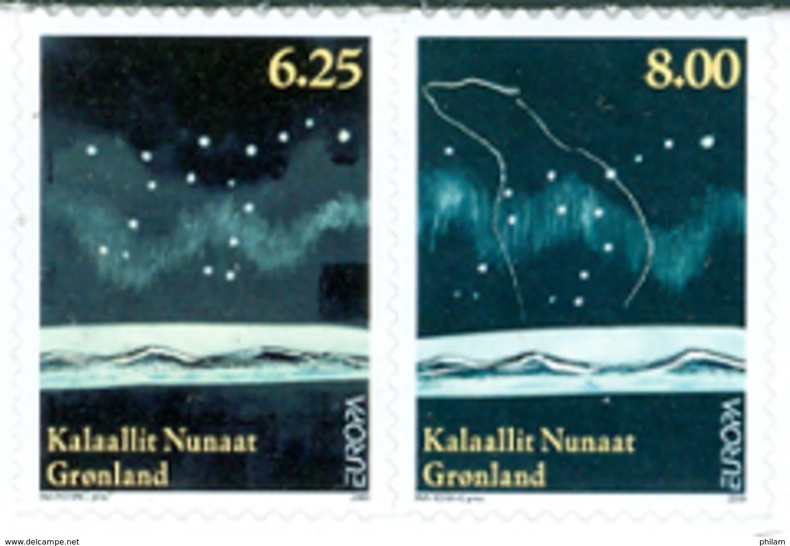 GROENLAND 2009 - Europa - L'astronomie -  Adhésifs De Carnet - 2 V. - Nuovi