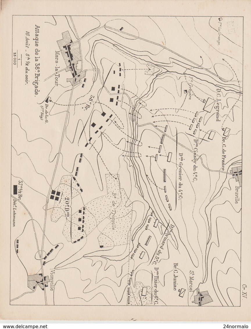 Guerre De 1870 : 15 Attaque De La 38è Brigade Le 16 Août 5h1/2 Du Soir - Historical Documents