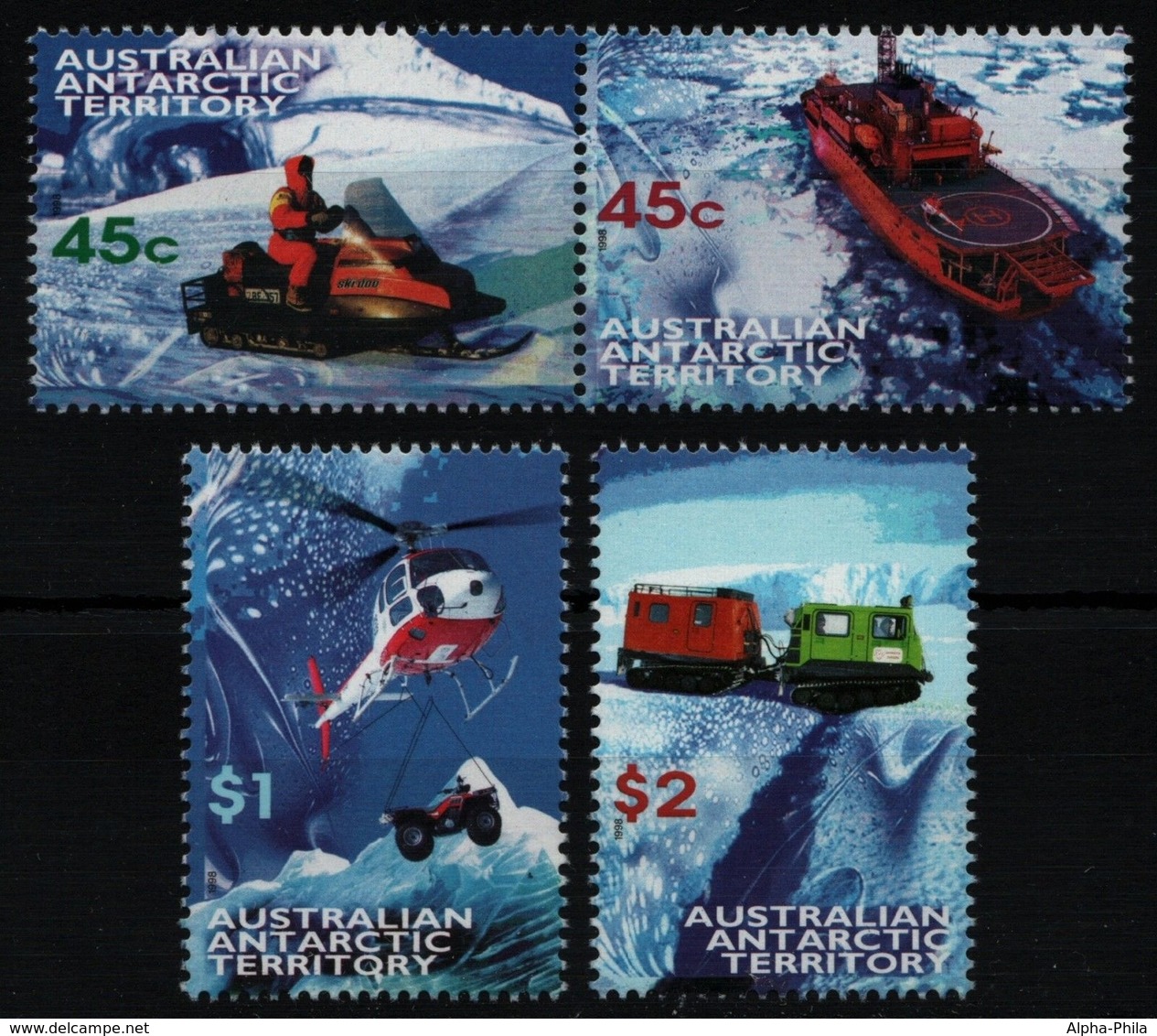 AAT / Austral. Antarktis 1998 - Mi-Nr. 115-118 ** - MNH - Transportmittel ( II ) - Ungebraucht