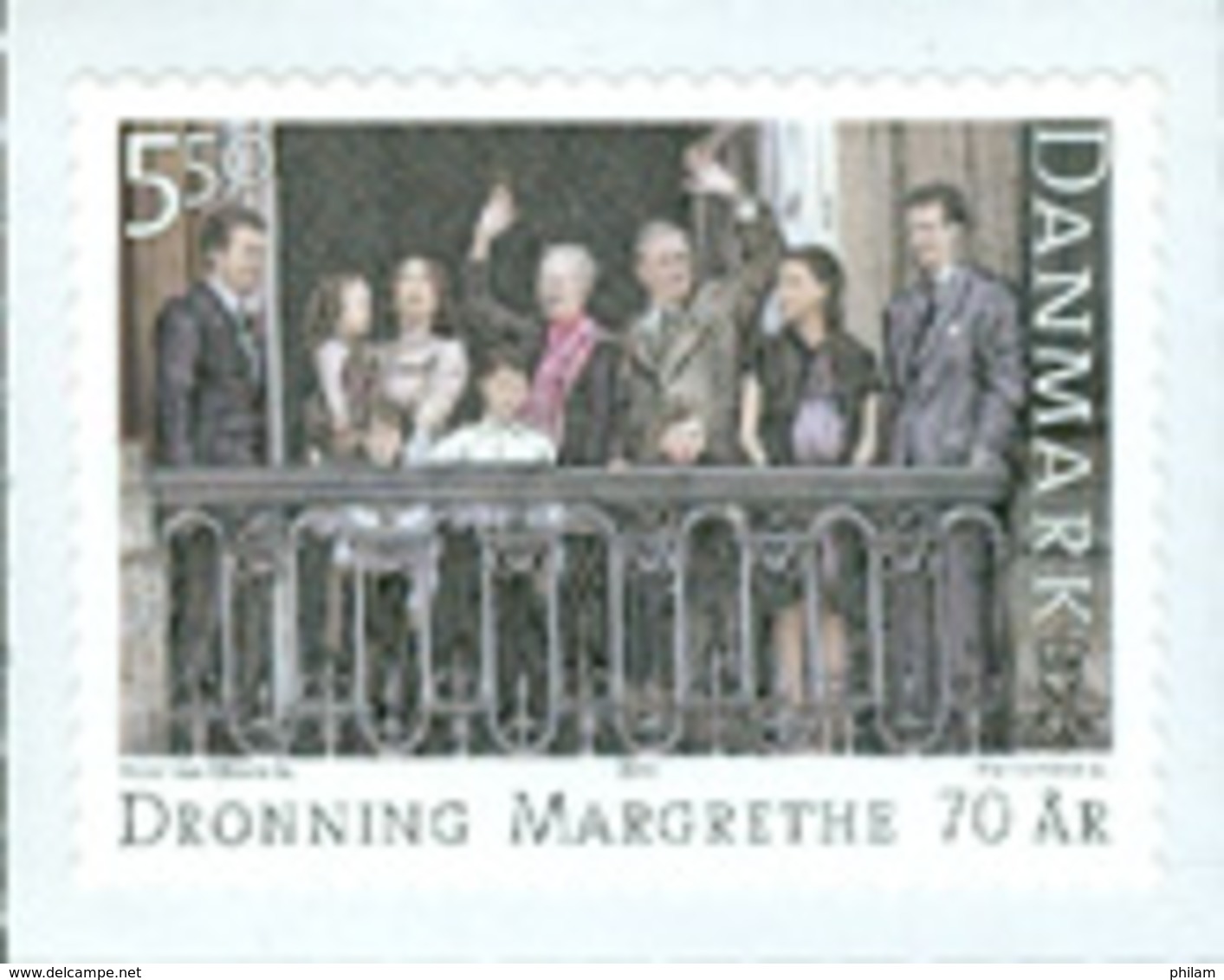 DANEMARK 2010 - 70 Ans De La Reine Margreth II - 1 V. - Adhésif - Nuevos