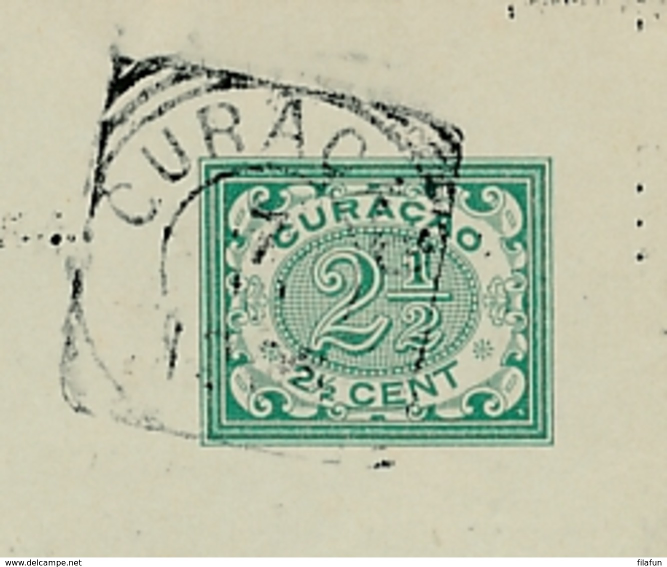 Curacao - 1906 - 2,5 Cent Cijfer, Briefkaart G15 Met Particuliere Bedrukking Op Achterzijde - Lokaal Gebruikt - Curaçao, Antilles Neérlandaises, Aruba