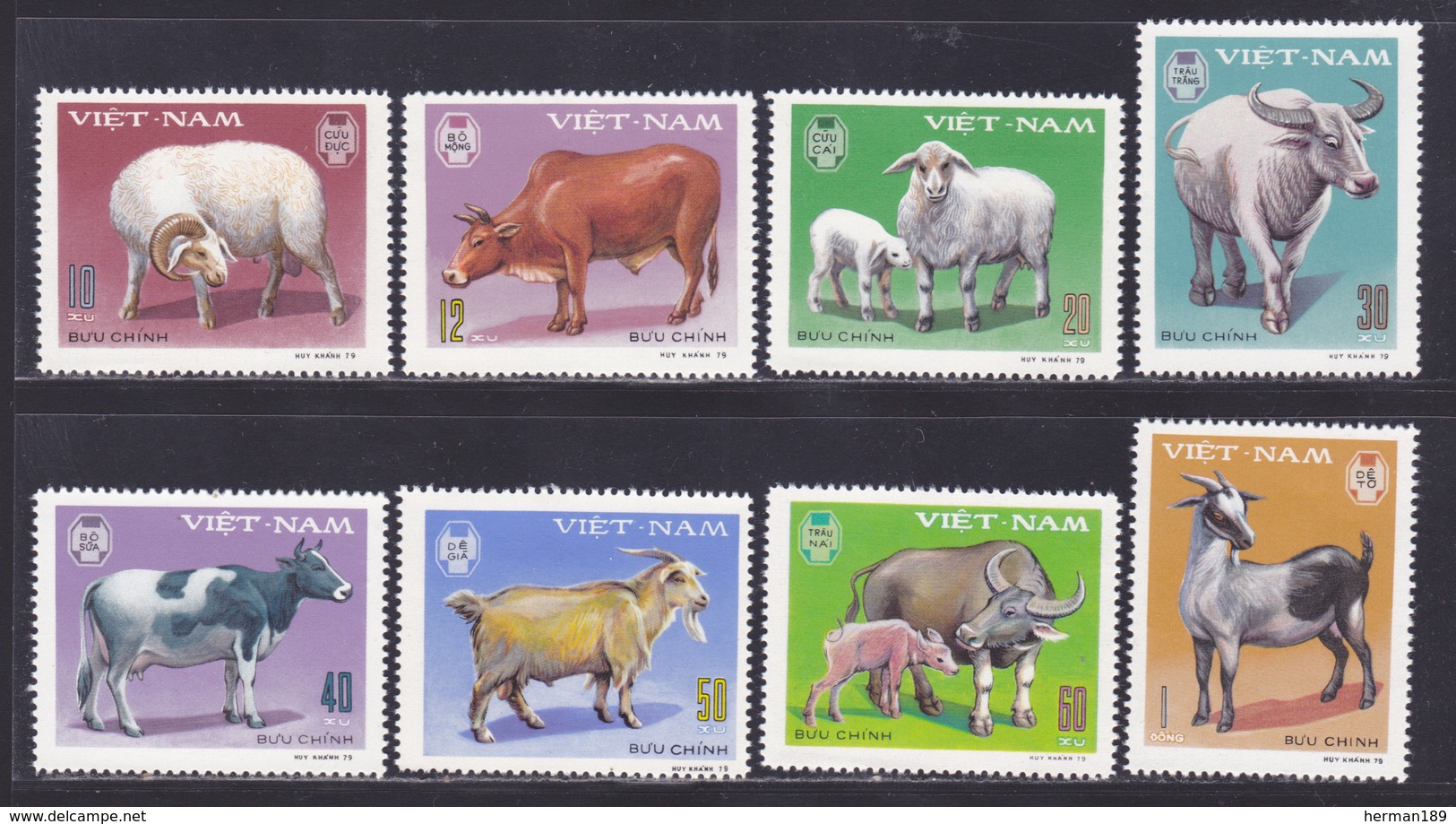 VIETNAM N°  154 à 161 ** MNH Neufs Sans Charnière, TB (D8981) Animaux Domestiques - 1979 - Vietnam