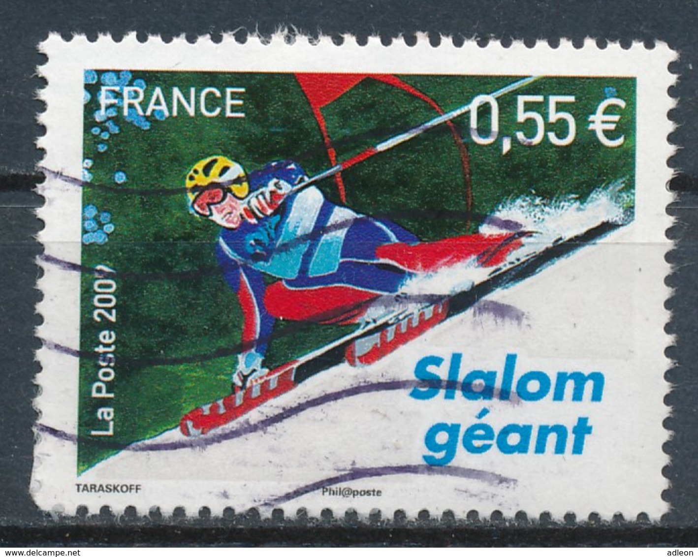 France - Championnats Du Monde De Ski Alpin - Slalom Géant YT 4332 Obl Ondulations - 2008-2013 Marianne De Beaujard