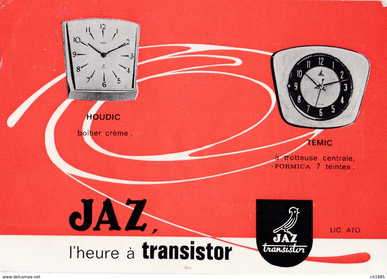 Blasons Troyes Et Guéret Sur Avis De Passage Horlogerie Jaz - 1961-....