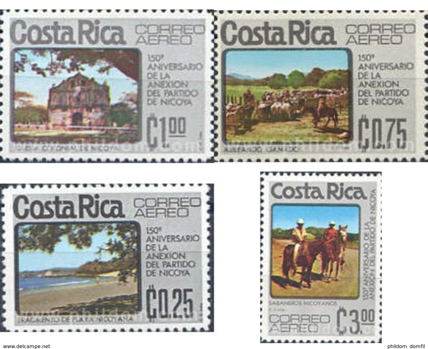 Ref. 30214 * MNH * - COSTA RICA. 1975. 150 ANIVERSARIO DE LA ANEXION DEL DISTRITO DE NICOYA - Costa Rica