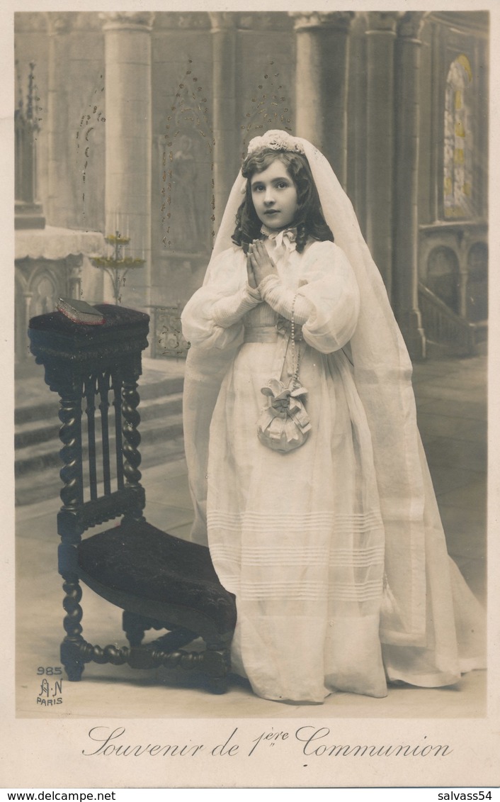 Carte Postale Religieuse - Souvenir De 1ère Communion - Devotion Images