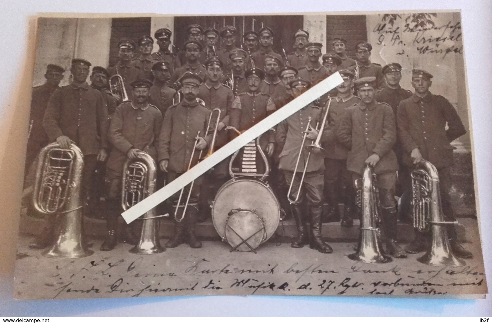 1914 1918 Musique Clique De L'IR 27 Meuse Cor Tuba Hautbois Fifres Tambour Chinois Poilus Tranchées 1914 1918 14 18 WW1 - Krieg, Militär