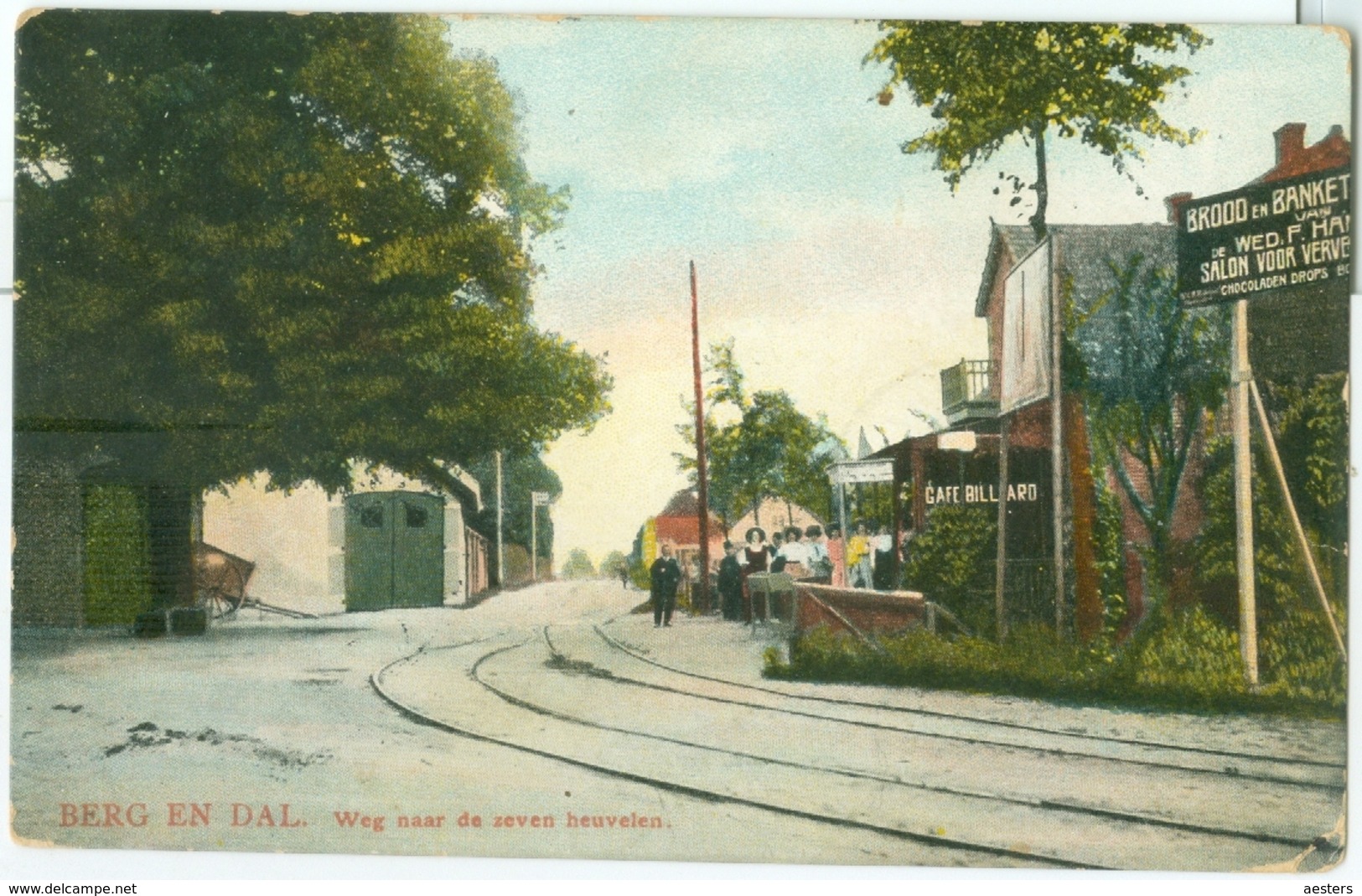 Berg En Dal 1911; Weg Naar De Zeven Heuvelen (met O.a. Café Billard) - Gelopen. (J. Glaser - Nijmegen) - Sonstige & Ohne Zuordnung