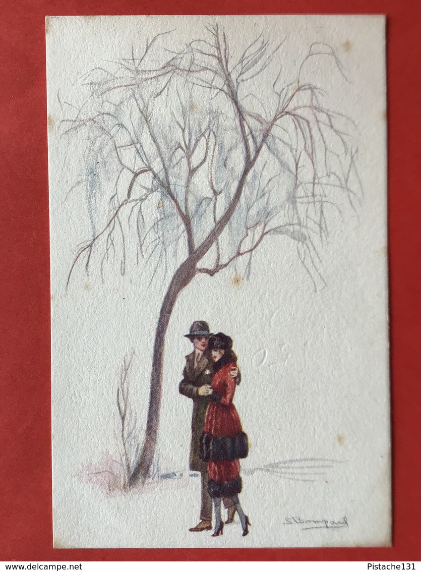 Illustrateur BOMPARD - 601-1 - SAMEN WANDELEN - ONDER EEN BOOM - AMOUREUX - SOUS UN ARBRE - Bompard, S.