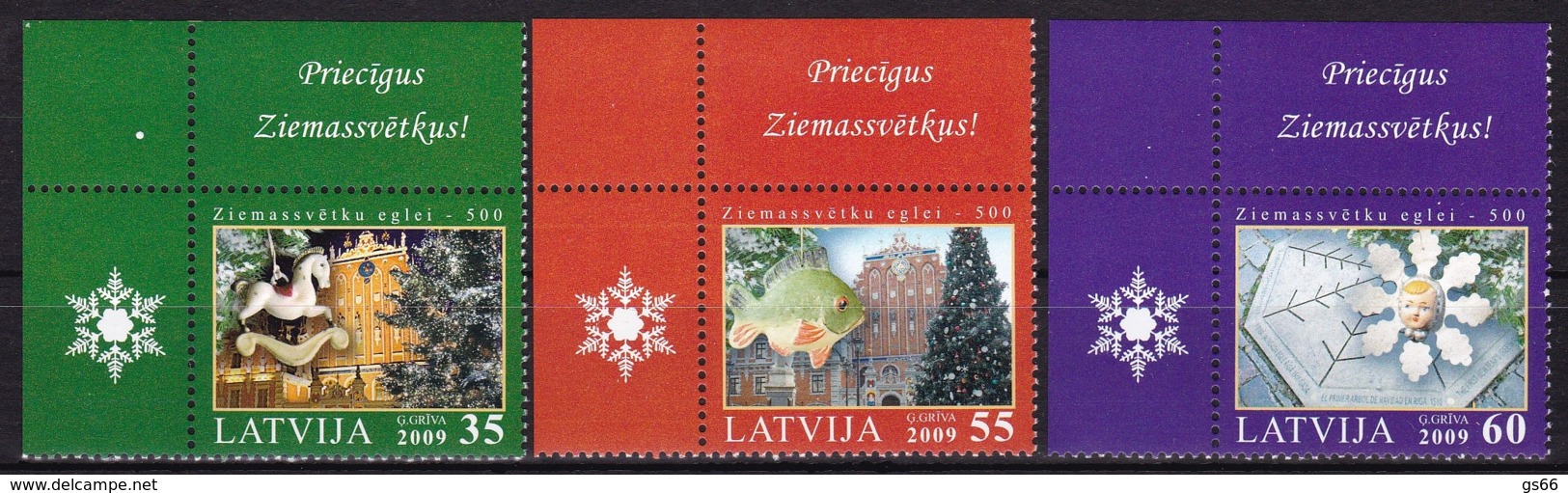 Lettland, 2009, 775/77, Weihnachten.  MNH ** - Lettonia