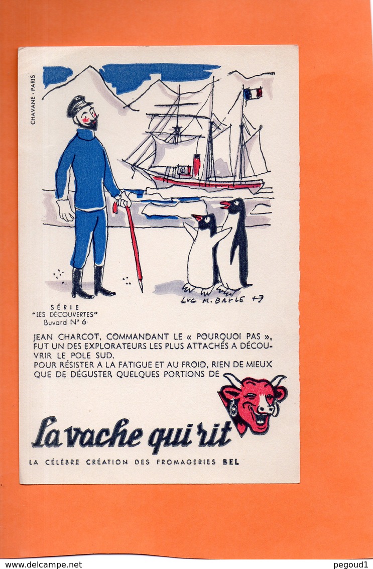 BUVARD. FROMAGE.LA VACHE QUI RIT. CHARCOT. DESSIN LUC MARIE BAYLE Achat Immédiat - Produits Laitiers