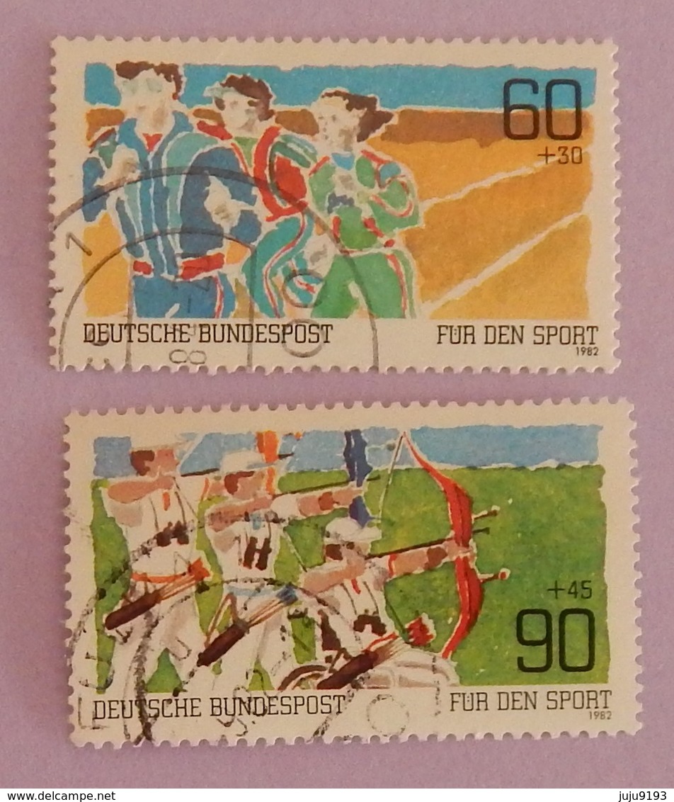 RFA YT 959/960 OBLITÉRÉS "SPORTS COLLECTIFS "ANNÉE 1982 - Oblitérés