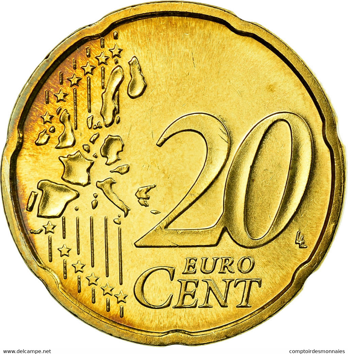 République Fédérale Allemande, 20 Euro Cent, 2002, SUP, Laiton, KM:211 - Allemagne