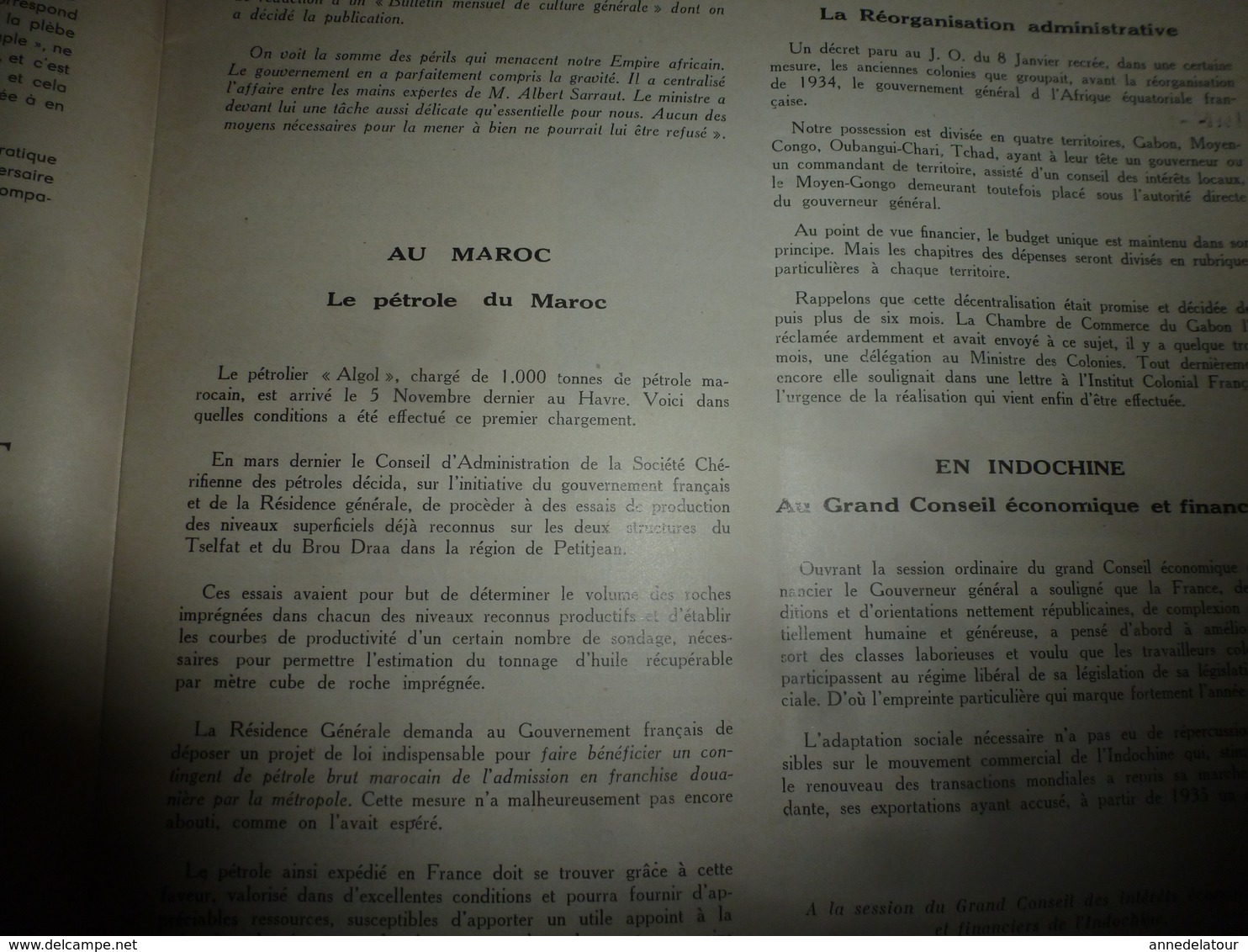 1938 LCCI :  Tonkin ; Pétrole Au Maroc; La Réunion (Pont Sainte-Suzanne); Les Cimetières D'éléphants ; Etc - 1900 - 1949