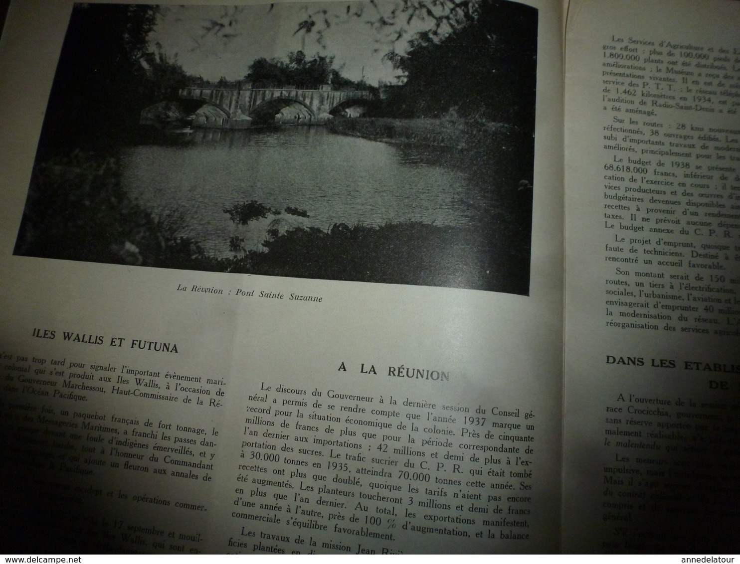 1938 LCCI :  Tonkin ; Pétrole au Maroc; La Réunion (Pont Sainte-Suzanne); Les cimetières d'éléphants ; etc