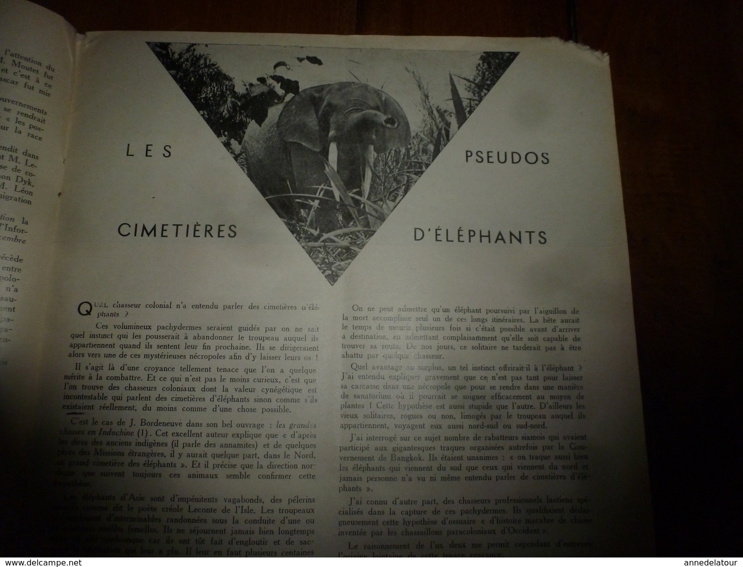 1938 LCCI :  Tonkin ; Pétrole au Maroc; La Réunion (Pont Sainte-Suzanne); Les cimetières d'éléphants ; etc