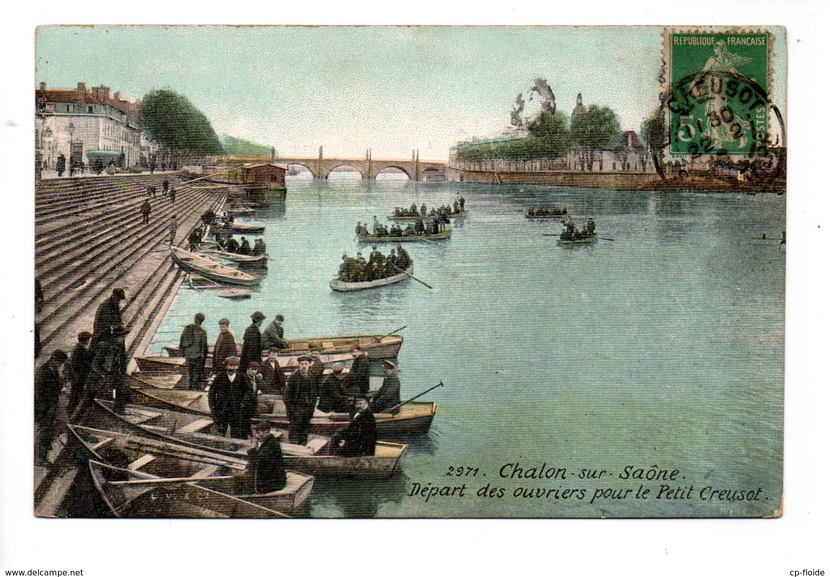 71 - CHALON-SUR-SAÔNE . DÉPART DES OUVRIERS POUR LE PETIT CREUSOT - Réf. N°22117 - - Chalon Sur Saone