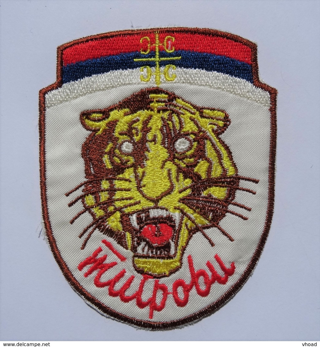 1991-1995 Bosnian War - Serbian Volunteer Guard Arkan's Tigers - Winter Uniform Sleeve Patch - Scudetti In Tela