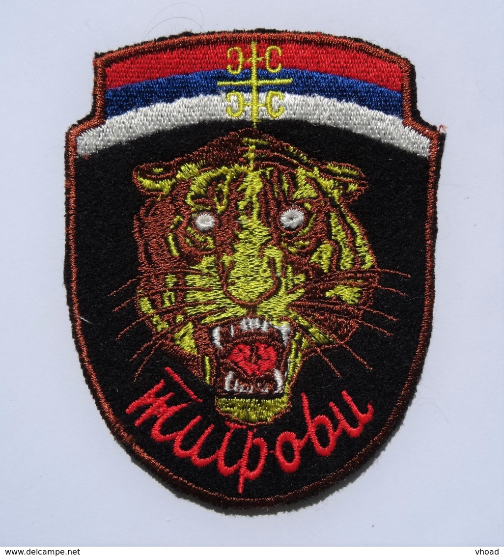 1991-1995 Bosnian War - Serbian Volunteer Guard Arkan's Tigers - Regular Seasons Uniform Sleeve Patch - Stoffabzeichen