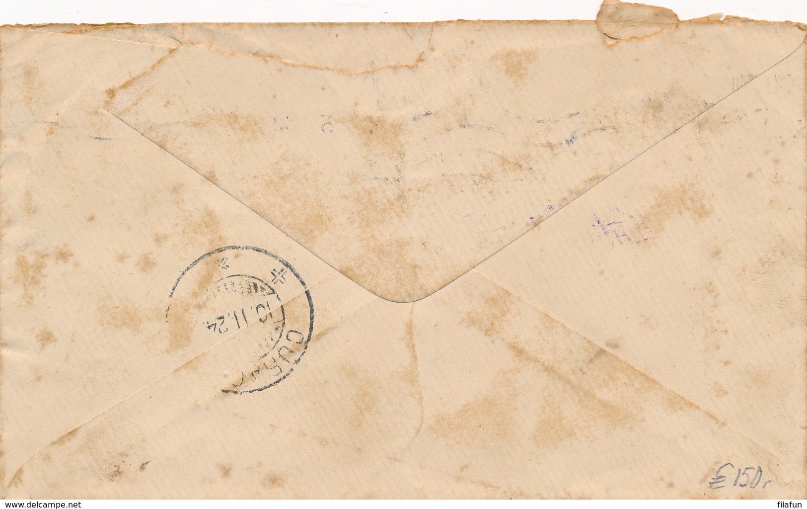 Curacao - 1924 - 2,5 & 15 Cent Port / Postage Due Op Inkomende Brief Van London / UK Naar Curacao - Curaçao, Antilles Neérlandaises, Aruba