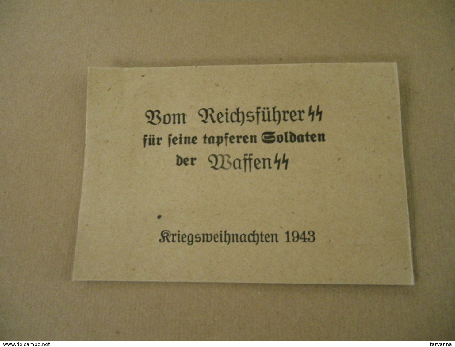 Enveloppe Allemande Pour Le Noêl 1943 - Ausrüstung