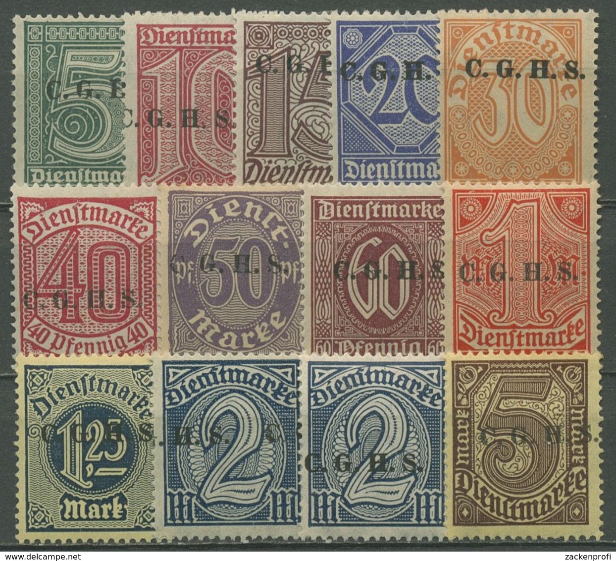 Oberschlesien Dienstmarken 1920/22 Mit Aufdrucktype D 8/20 III Mit Falz - Autres & Non Classés