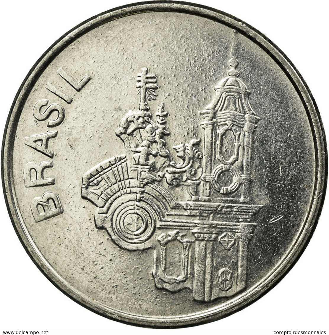 Monnaie, Brésil, 20 Cruzeiros, 1985-1991, TTB, Stainless Steel, KM:593.2 - Brésil