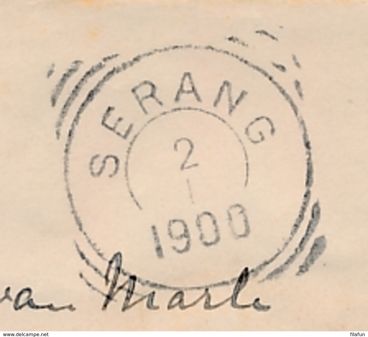 Nederlands Indië - 1900 - 12,5 Cent Willem III, Envelop G6 + 2,5 Cent Van VK SERANG Naar Den Haag - Indes Néerlandaises