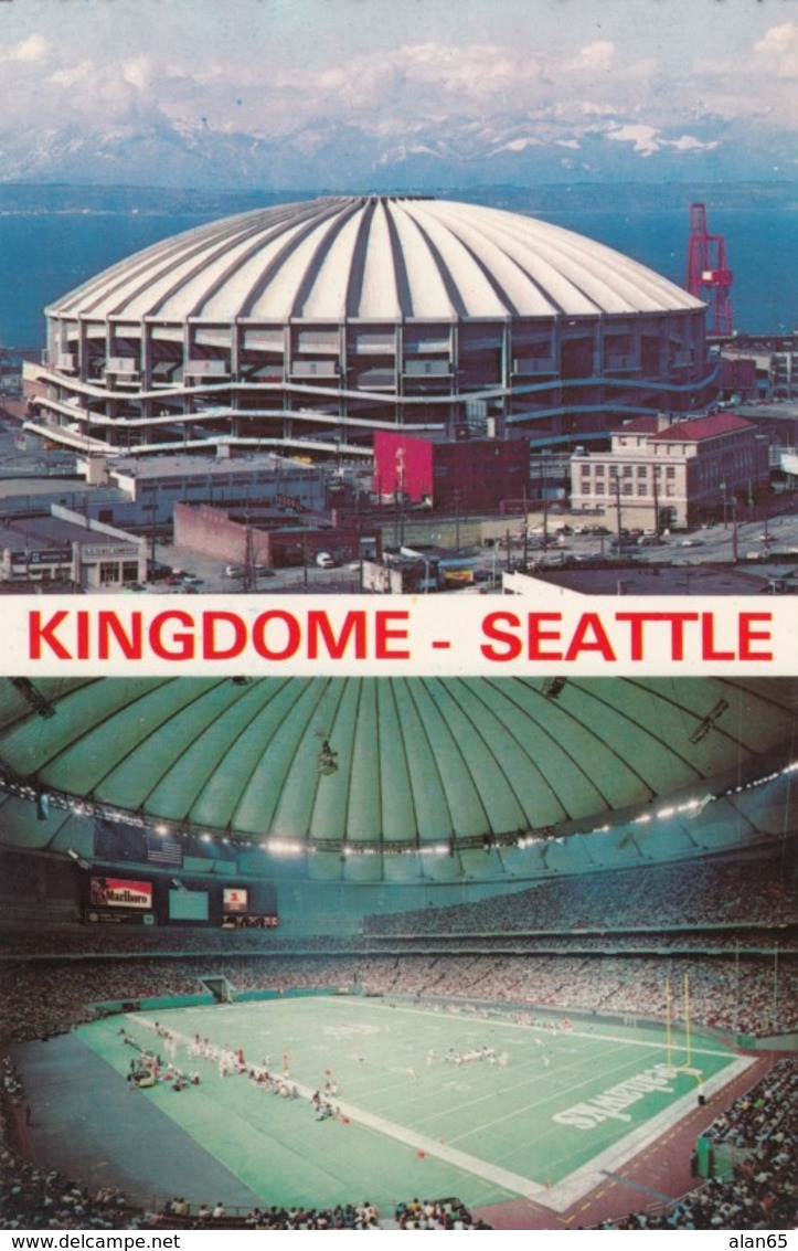 American NFL Football, Seattle Washington Domed Stadium 'Kingdome', C1970s Vintage Postcard - Other & Unclassified