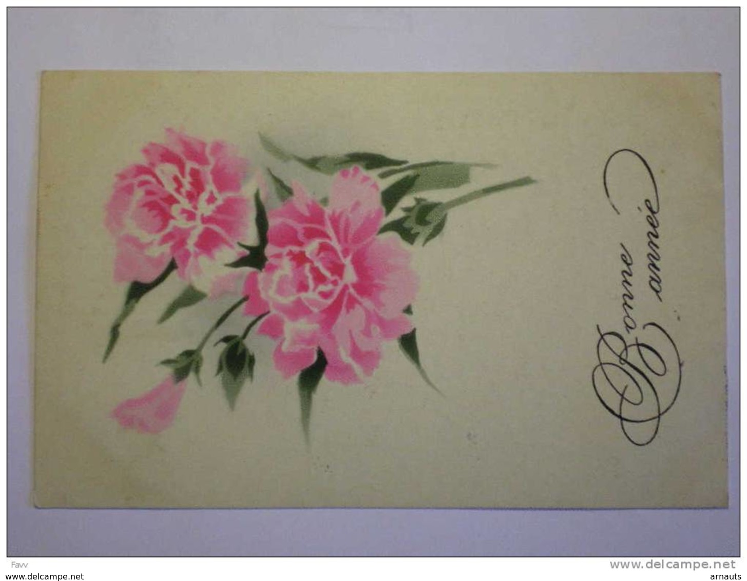 Fantasie Bloemen Fleurs Bonne Année 1921 Stempel Bruxelles - Collections & Lots