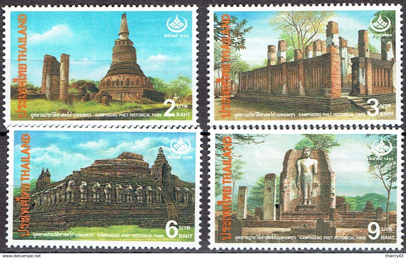 Thailand 1996 - Thai Heritaghe Conservation - Michel 1686-89  Somchai 1635-38 - MNH, Neuf, Postfrisch - Thailand