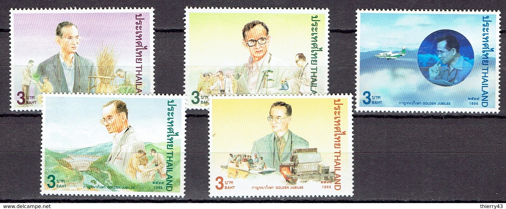 Thailand 1996 - 50th Anniv. Of The King On The Throne - Michel 1713-17  Somchai 1657-61 - MNH, Neuf, Postfrisch - Thailand