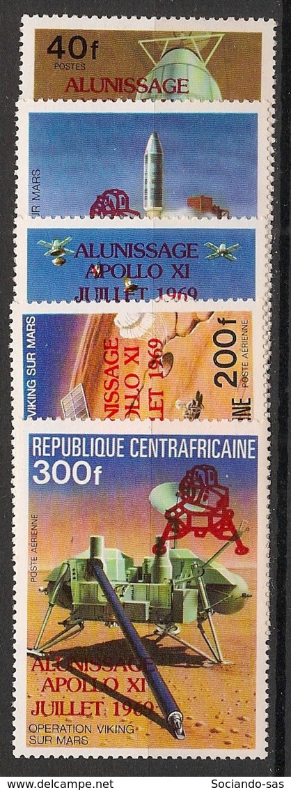 Centrafricaine - 1979 - N°Yv. 393a à 394a Et PA 212a à 214a - Apollo - Red Ovpt. - Neuf Luxe ** / MNH / Postfrisch - Afrique