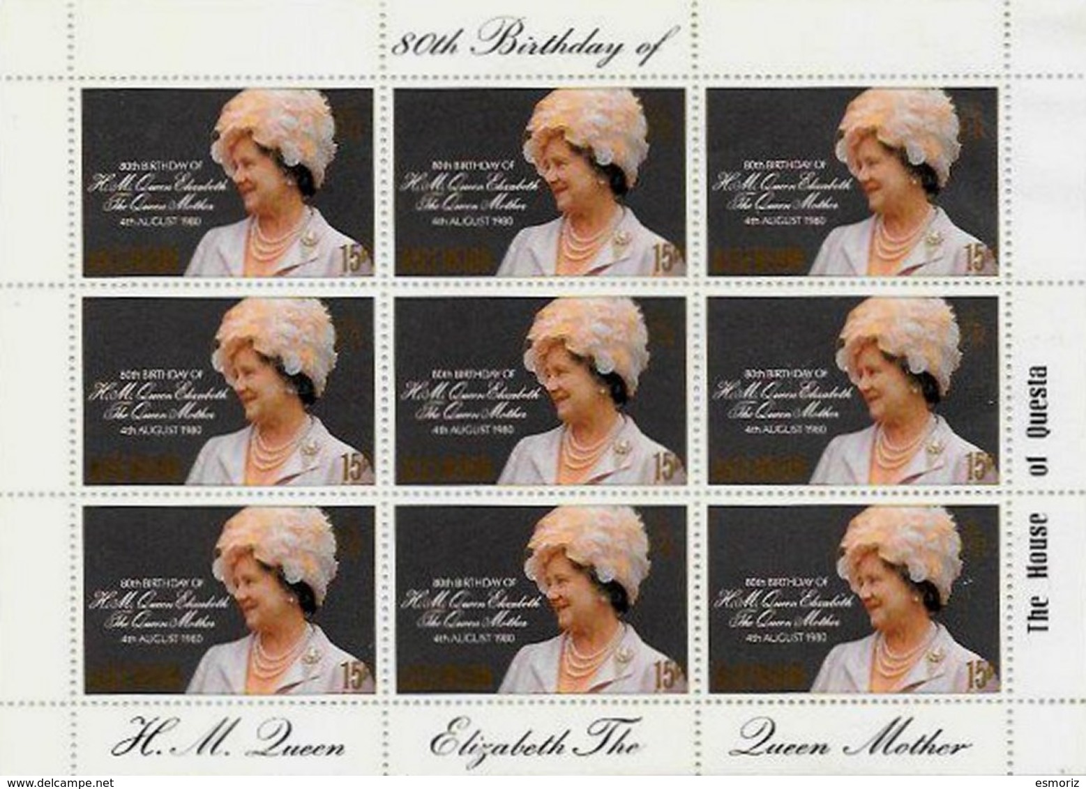 ASCENSION, Royalty: The Queen Mother, Yv 264, ** MNH, F/VF, Cat. € 14 - Ascension (Ile De L')