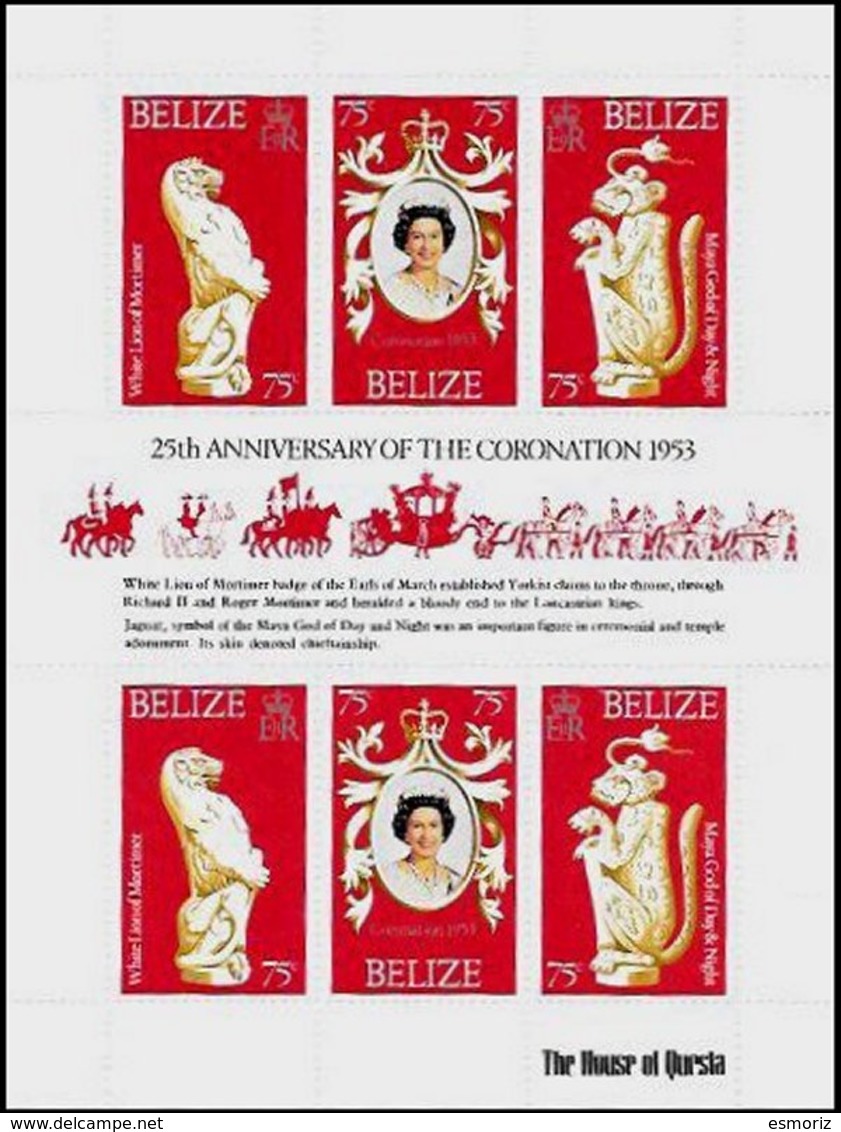 BELIZE, Royalty: Silver Jubilee, Yv 394-96, ** MNH, F/VF, Cat. € 6 - Belize (1973-...)