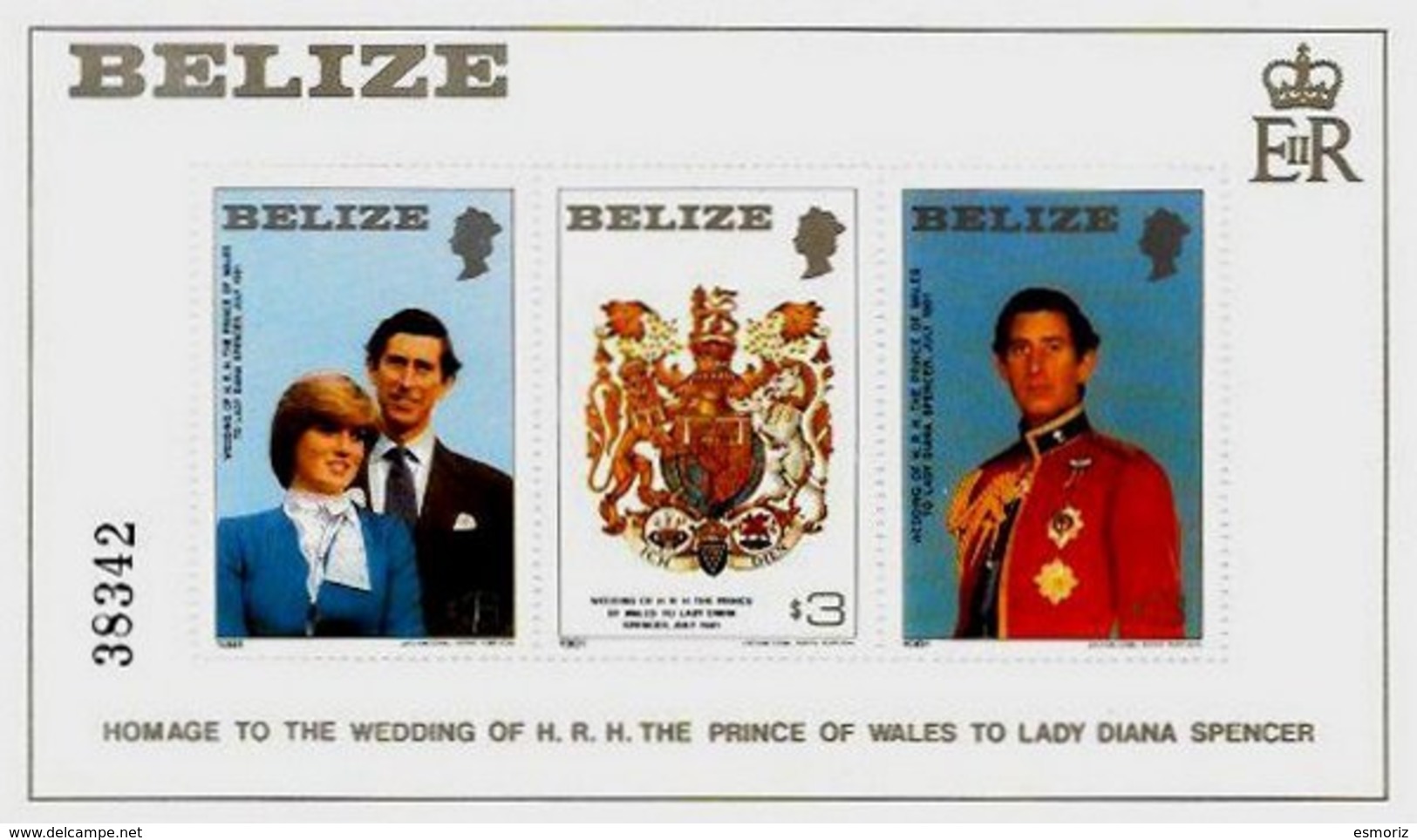 BELIZE, Royalty: Royal Wedding, Yv Bk 25, ** MNH, F/VF, Cat. € 14 - Belize (1973-...)