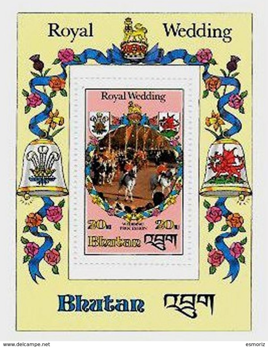 BHUTAN, Royalty: Royal Wedding, Yv Bk 80, ** MNH, F/VF, Cat. € 9 - Bhoutan