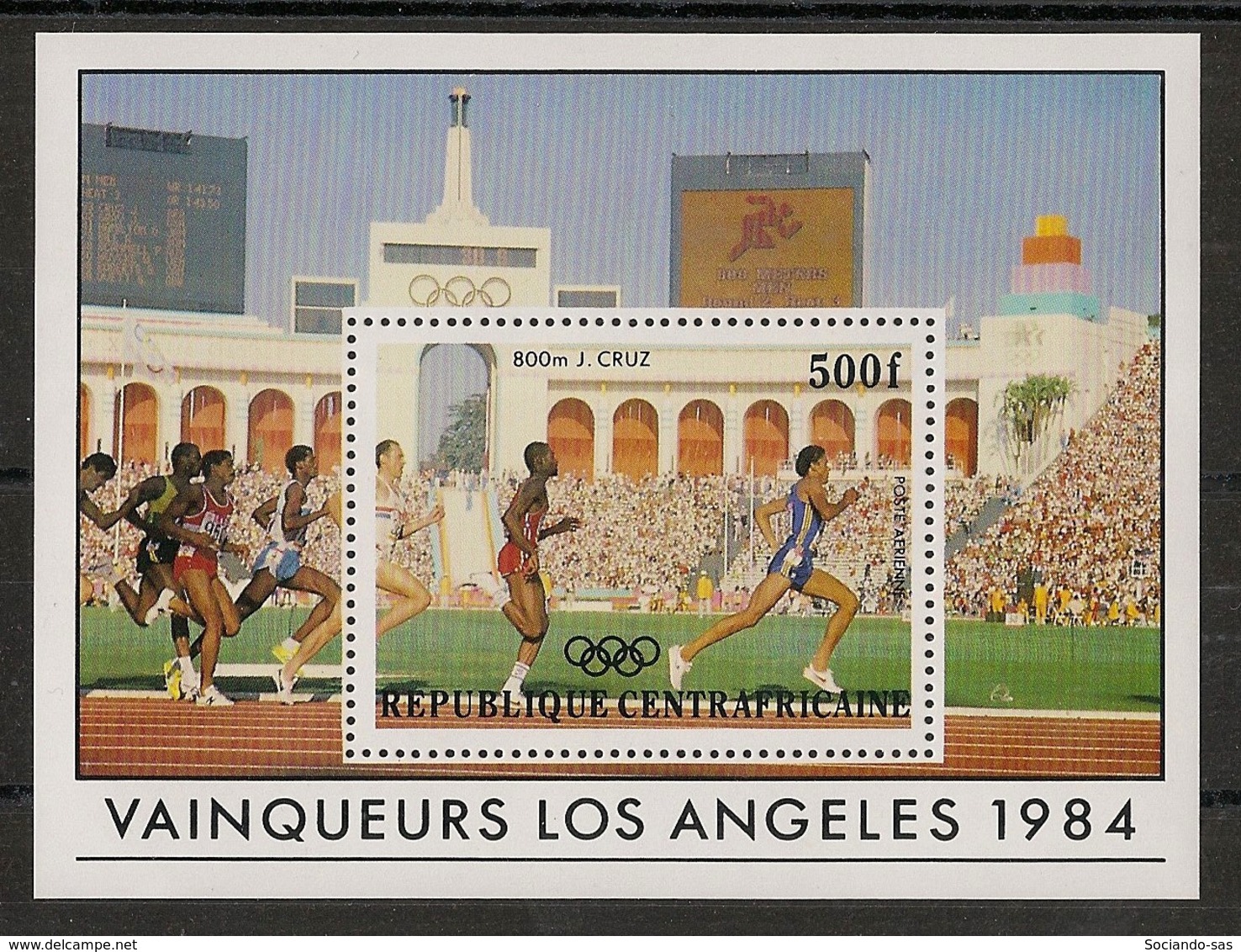 Centrafricaine - 1984 - Bloc Feuillet BF N°Yv. 74 - Olympics Los Angeles 84 - Neuf Luxe ** / MNH / Postfrisch - República Centroafricana